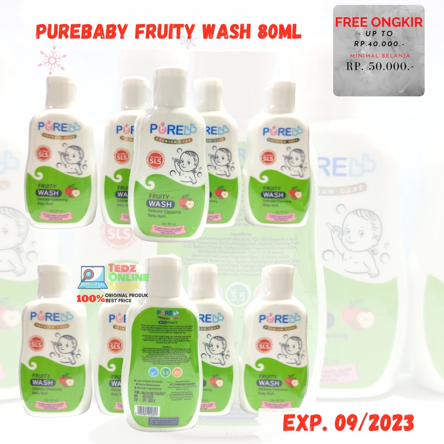 PURE BABY FRUITY WASH 80ML