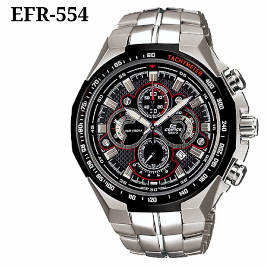Best Seller Jam Tangan Pria Casio Edifice Type : EF 554 Baterai Stainless PO2 Jam Tangan Pria Brande