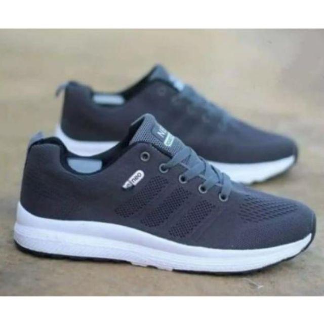 Big Sale Sepatu Pria Wanita Sepatu Neo Cowok Sepatu Sport Pria Sepatu Joging Pria Sepatu Cowok Sepatu ADS ( PAPE )-Abu
