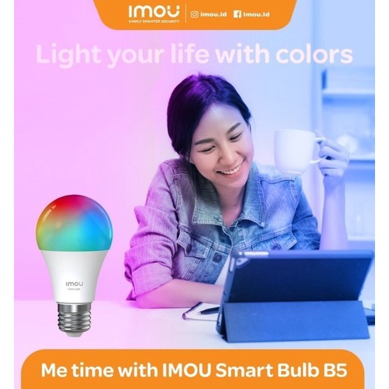 Imou Smart Bulb Lampu LED Wifi/Bluetooth 9W RGB/Multicolor