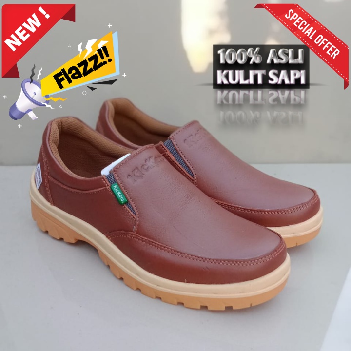 Sepatu Kulit Pria  Kasual Slip on