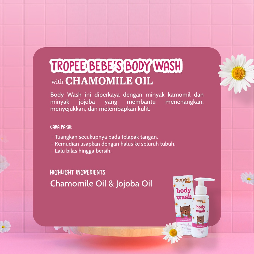 Tropee Bebe - Chamomile Body Wash (Sabun Mandi Anak) 100ml