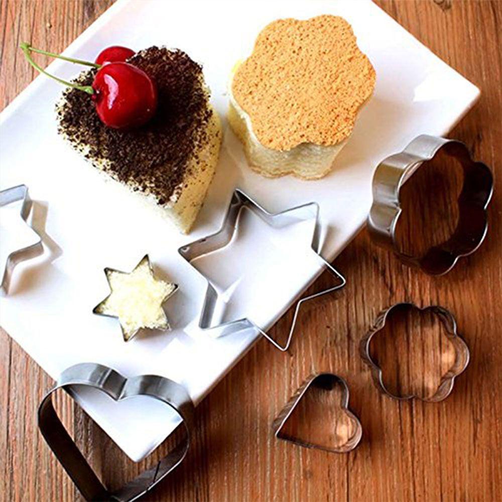 Solighter 24Pcs Cookies Cutter Dekorasi Cetakan Kue Gula Pastry Fondant Mold Biscuit Slicer