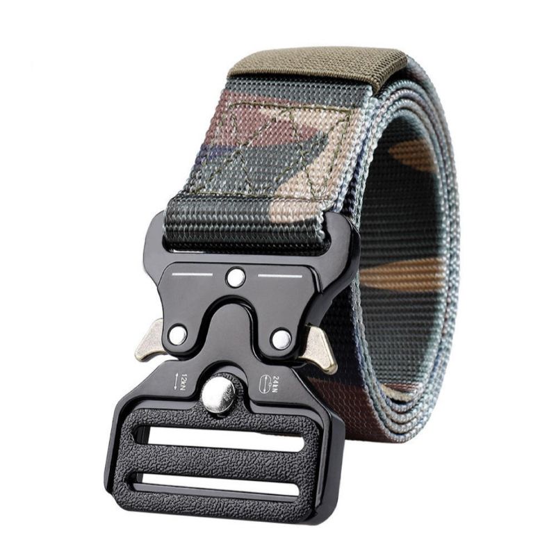 Ikat Pinggang Pria Kopel Tactical Military Gesper Outdoor Sabuk Kanvas Nylon Fast Unlock Buckle