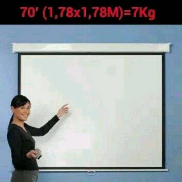 Lcd screen layar proyektor layar wall tembok gantung