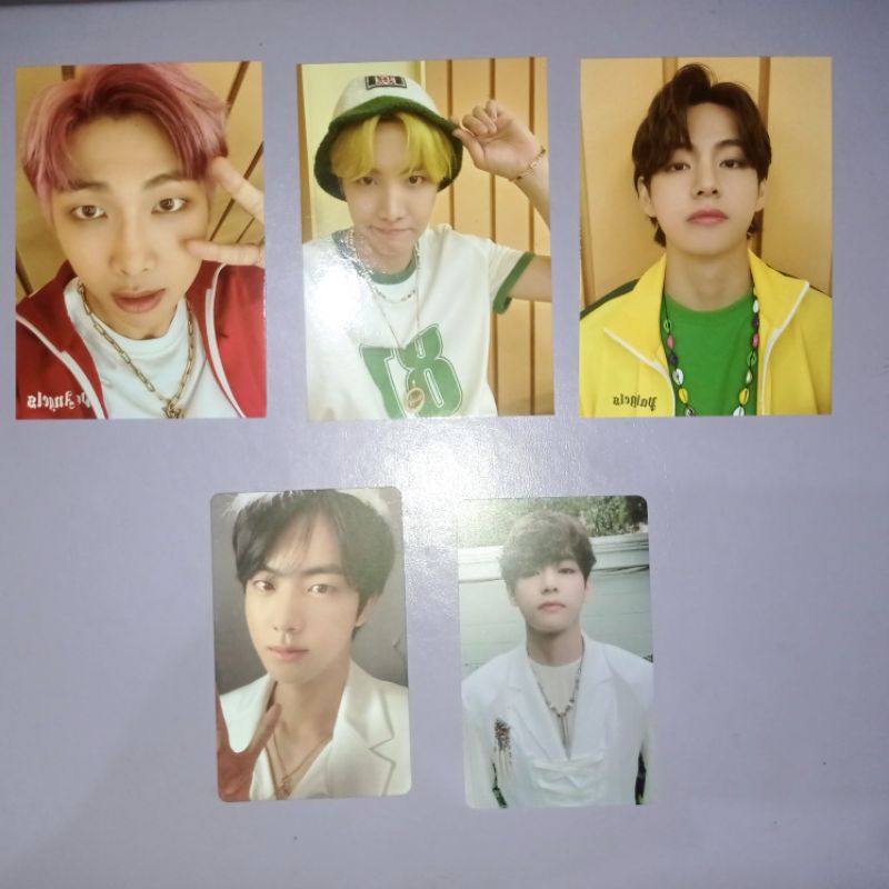 WTS WTB WTT PC PHOTOCARD BTS CARDI CARDIGAN BUTTER LD LUCKY DRAW PWS POWERSTATION MOTS 7 VER VERSION