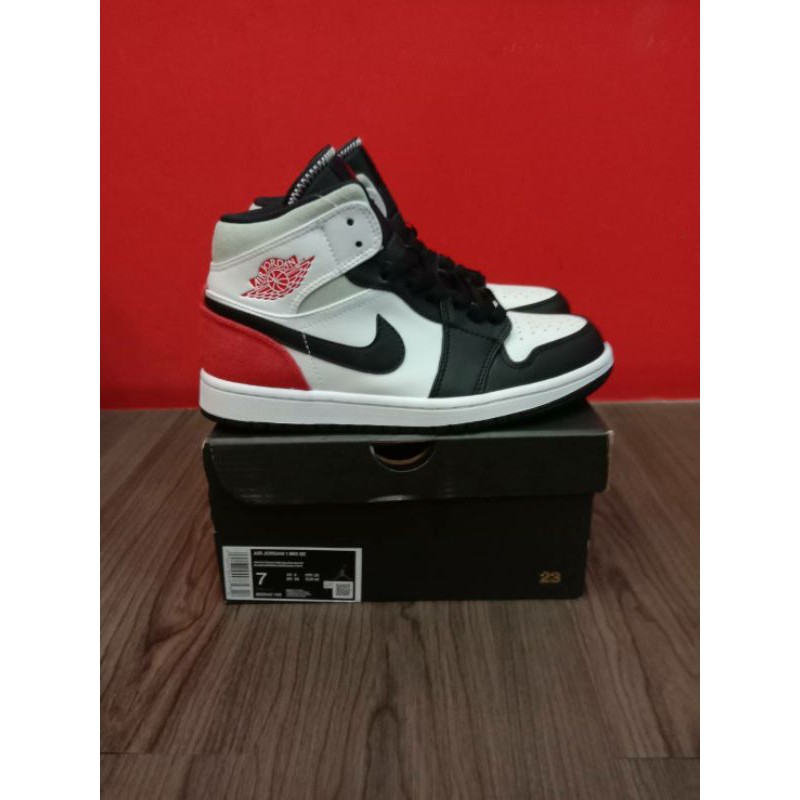 SEPATU NIKE AIR JORDAN 1 MID SE UNION BLACK TOE PK GOD QUALITY