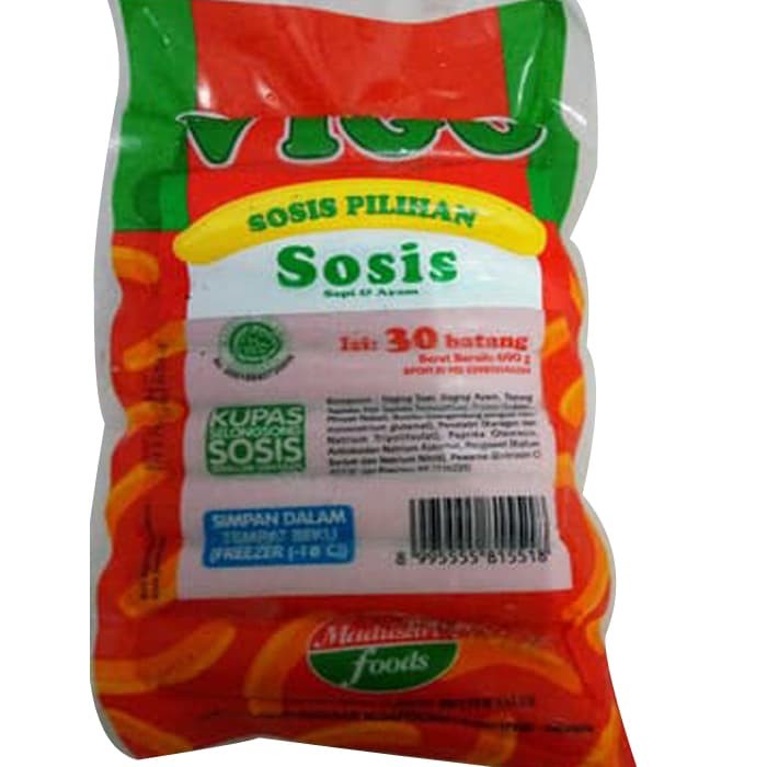 

Vigo Sosis Sapi & Ayam isi 30 pcs