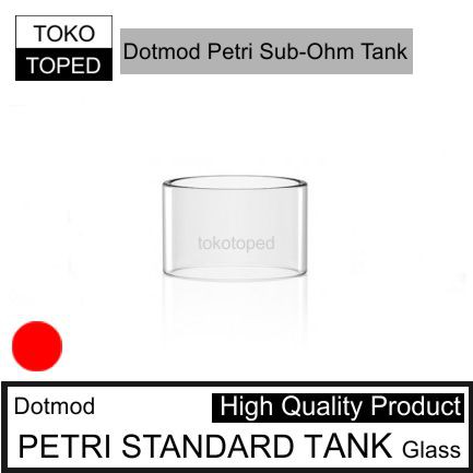 Dotmod PETRI STANDARD SUBOHM TANK 22mm Replacement Glass | 22mm sub ohm 22