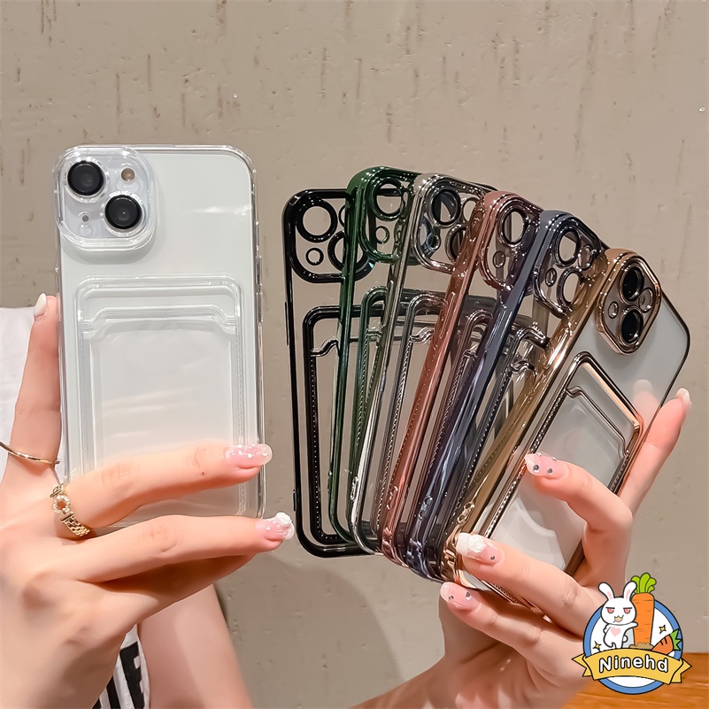 Soft Case TPU Transparan Electroplating 6D Cover iPhone 13 12 11 Pro Max X Xr Xs Max SE 8 7 6 6s Plus