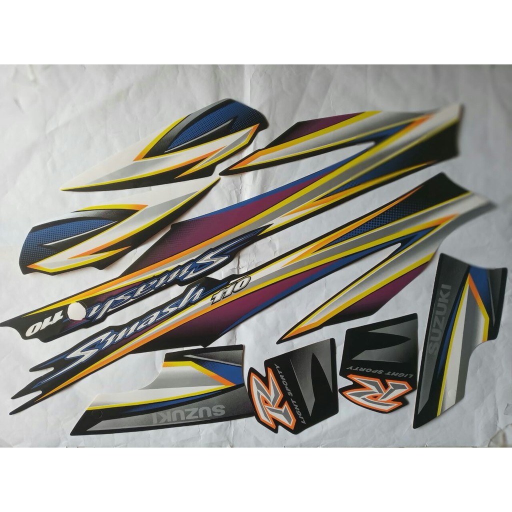 stiker striping suzuki smash r 110 2005 hitam