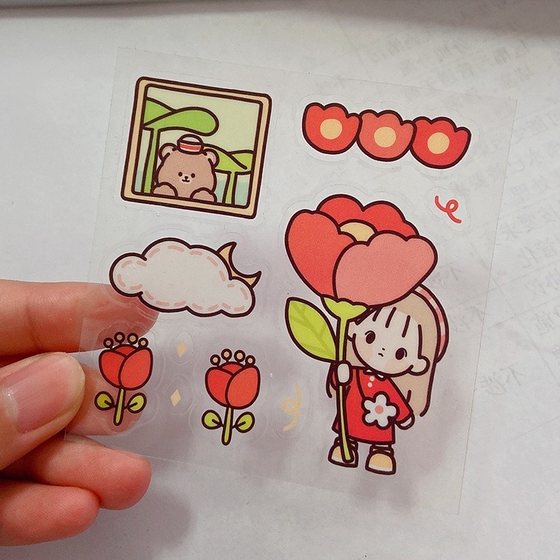 

Stiker Botol Minum / Stiker Waterproof 2D / Bening