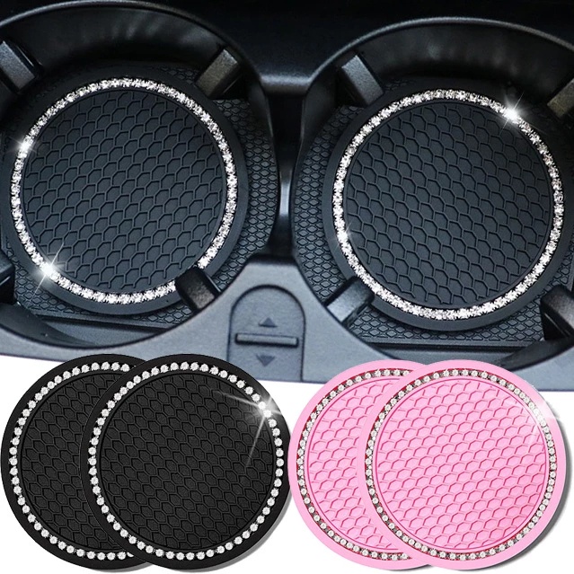 Non-slip Car Water Cup Pad,Diamond Car Coaster