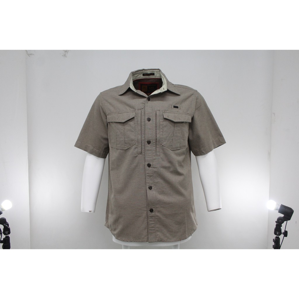Kemeja Lengan Pendek Pria MGee 3451C Original Platoon C003 Brown