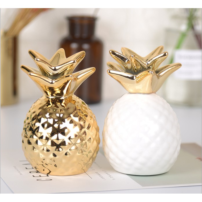 Mars_venus -  Pajangan Nanas Gold/ Celengan Emas Bentuk Nanas