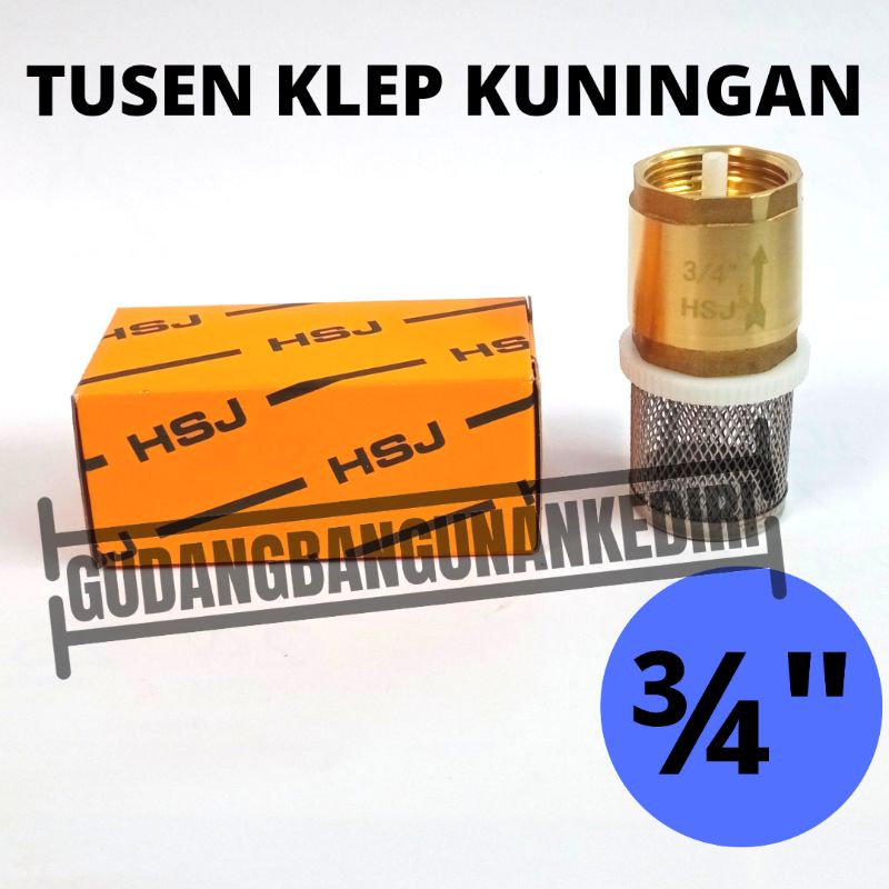 foot klep tusen klep kuningan 3/4&quot; hsj