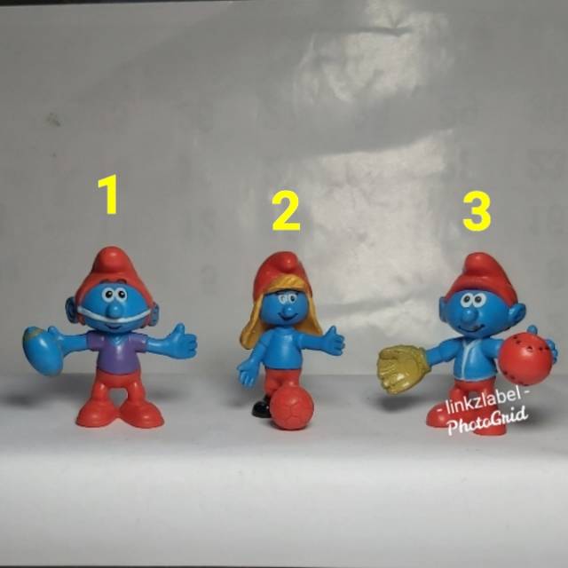Action figure SMURF SPORT topper kue pajangan miniatur