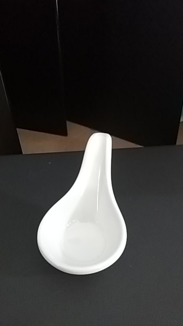 (harga 1 Pcs) Canape Spoon Melamin / Sendok Hias Kue 3,5” Onyx