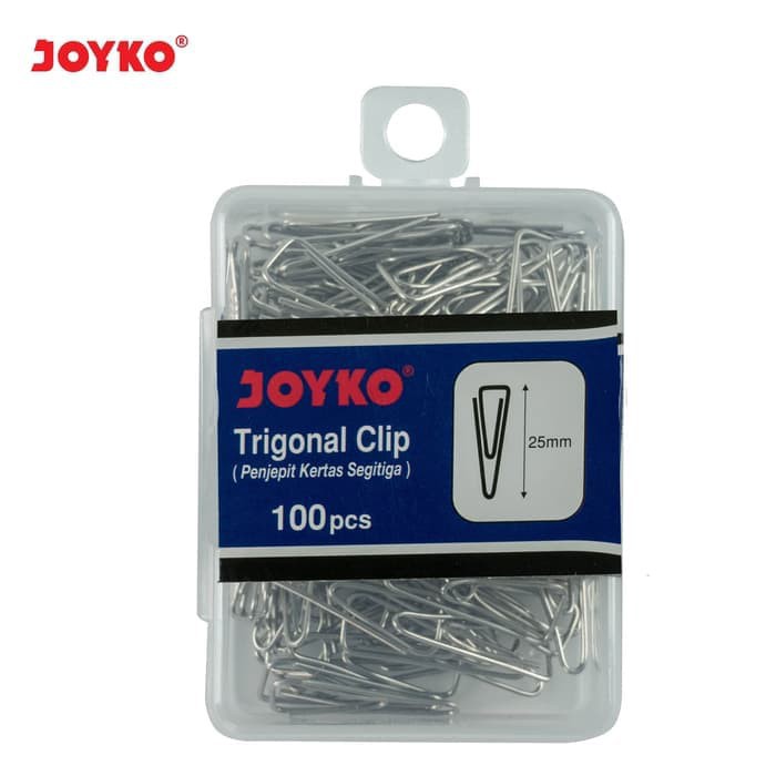 

Trigonal Clip / Penjepit Kertas Segitiga Joyko No. 3P / 1 BOX 100 PCS