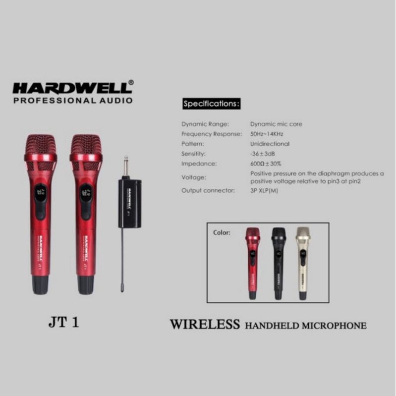 Mic Wireless Hardwell JT1 Microphone JT 1 Original