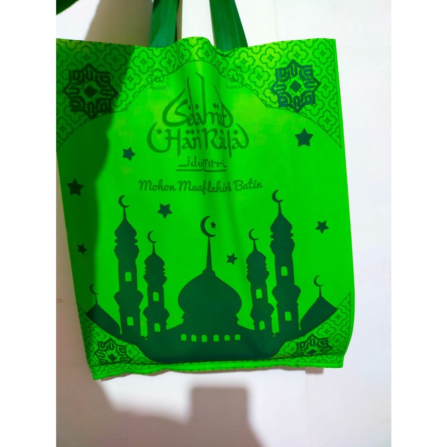 GROSIR 6pcs Tas Spunbond goodie bag idul fitri JUMBO / tas souvenir lebaran / kantong parcel / TAS PARSEL LEBARAN IDUL FITRI 38 X 45 / GOODIE BAG LEBARAN / TAS PARCEL LEBARAN / TAS tenteng lebaran