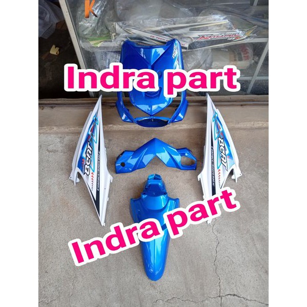 BARU cover body full body halus motor beat karbu warna biru putih