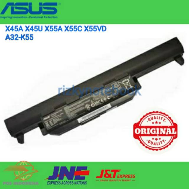 Original Baterai Batre Laptop Asus X45 X55 K55 X45A X45U X55A X55C X55VD A32-K55