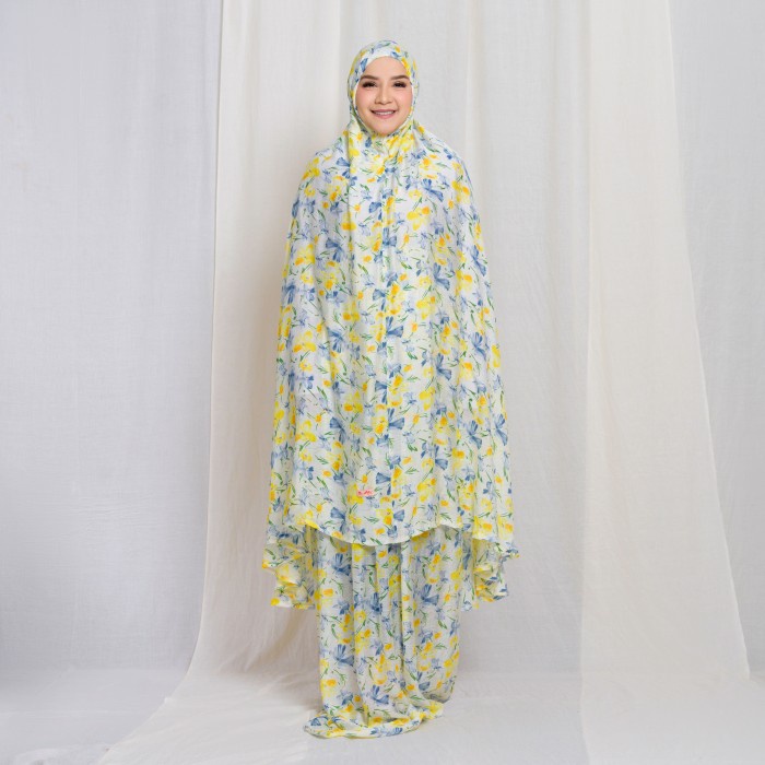 MECCANISM - MUKENA TRAVEL SILKY FLOWER ST YELLOW
