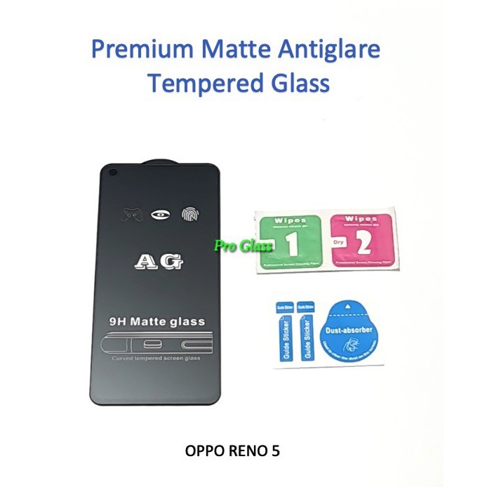 OPPO RENO 5 FULL COVER ANTI GLARE / DOFF Premium Tempered Glass