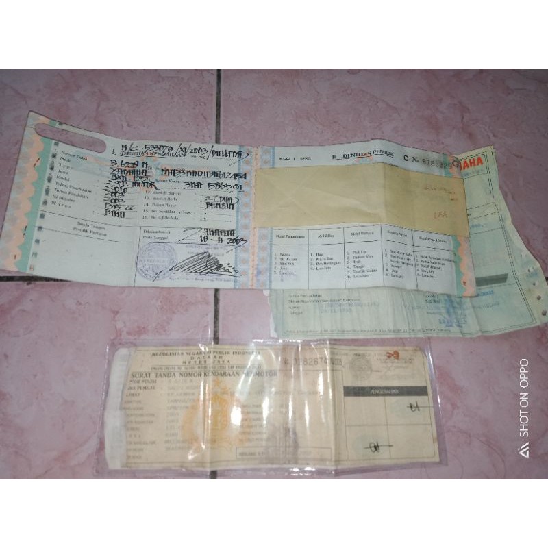 dokumen RX king 2003 plat B