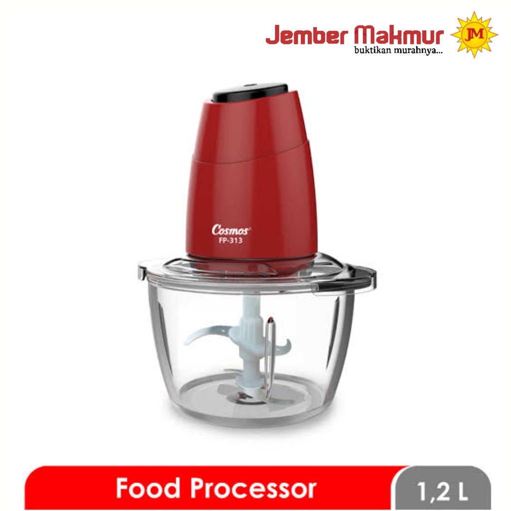 COSMOS FP-313 FOOD PROCESSOR FP313 CHOPPER COSMOS 4PISAU BLENDER COSMOS Daging baso KACA