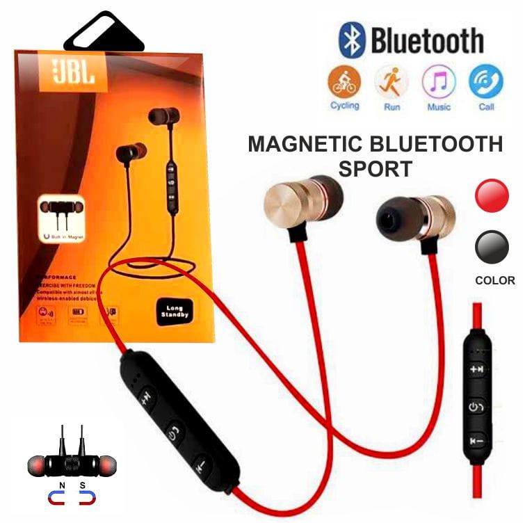MAGNETIC Headset Bluetooth Magnet Sport Handsfree Bluetooth earphone lari jogging Earphone Bluetooth