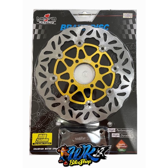 DISC BRAKE MOTO 1 MIO 260MM / CAKRAM MOTO 1 MIO 260MM ( GOLD / GREY / ORANGE/ SILVER / RED / BIRU )