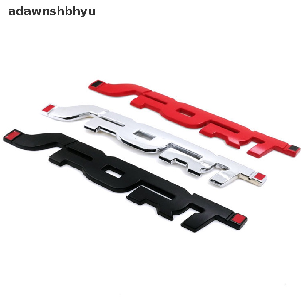 [adawnshbhyu] Logam 3D Chrome Auto Bagasi Mobil Balap Sport Kata Huruf Logo Decal Sticker