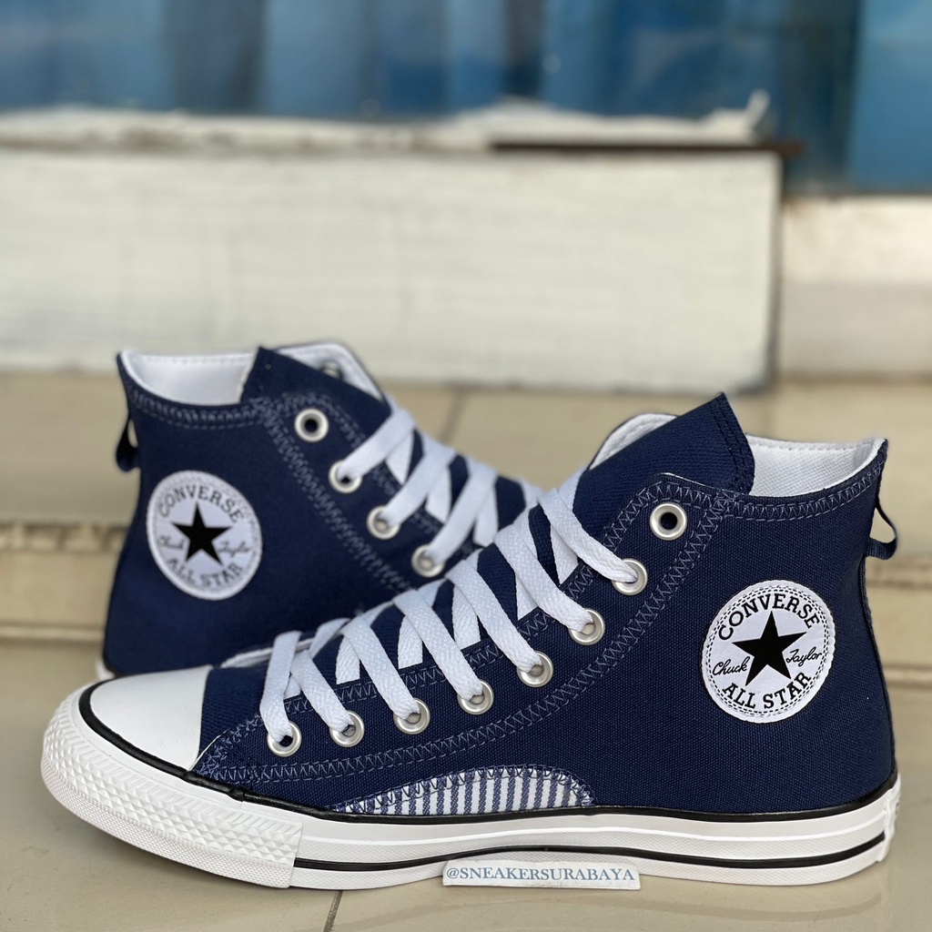 Converse CTAS HI Hickory Stripe Midnight Navy