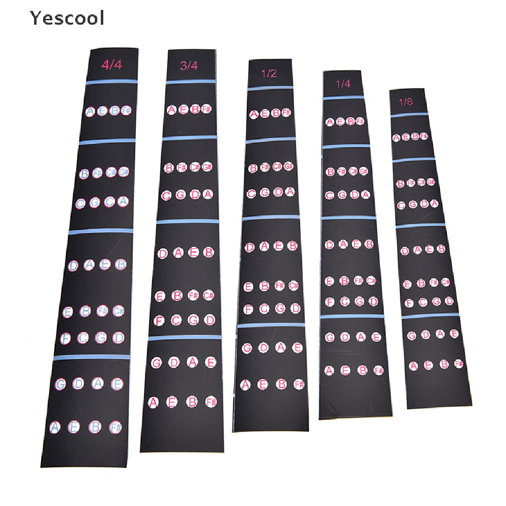 Stiker Intonasi Fretboard Marker 1 / 8-4 / 4 Untuk Pemula Belajar Biola