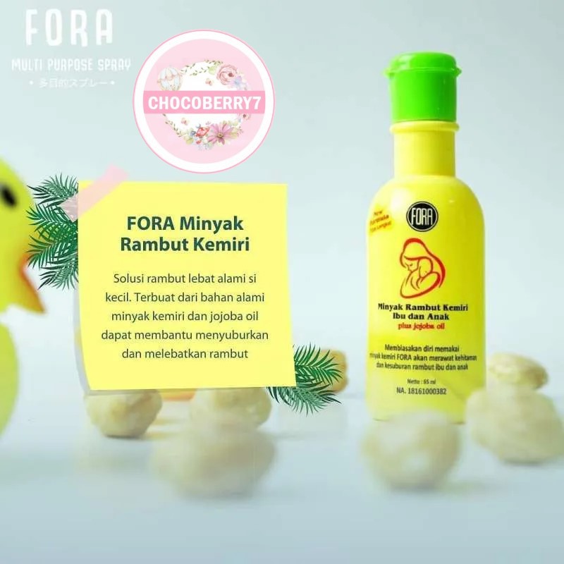 Minyak Kemiri FORA Penyubur Rambut Bayi Plus Jojoba Oil