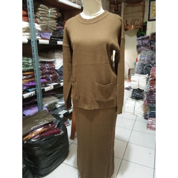 ROk SPAN RAJUT PREMIUM/ROK RAJUT PANJNAG