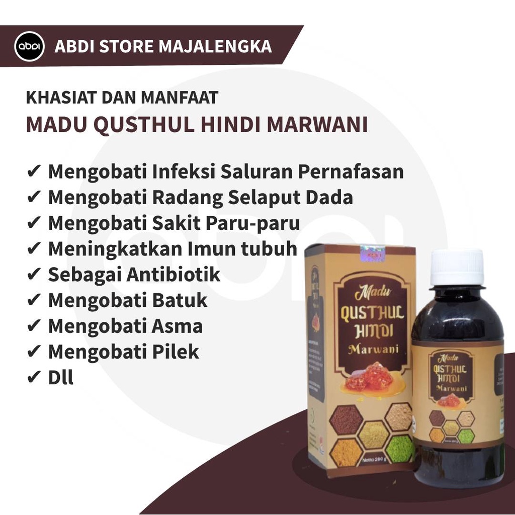 Madu Qusthul Hindi Marwani Qist Al Hindi Obat Herbal Pernafasan