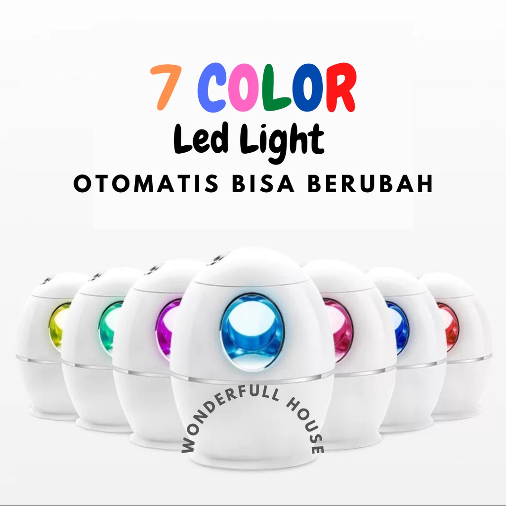 Humidifier Air Oval Telur 800ml Pelembab Ruangan Aromatheraphy 7 COLOR