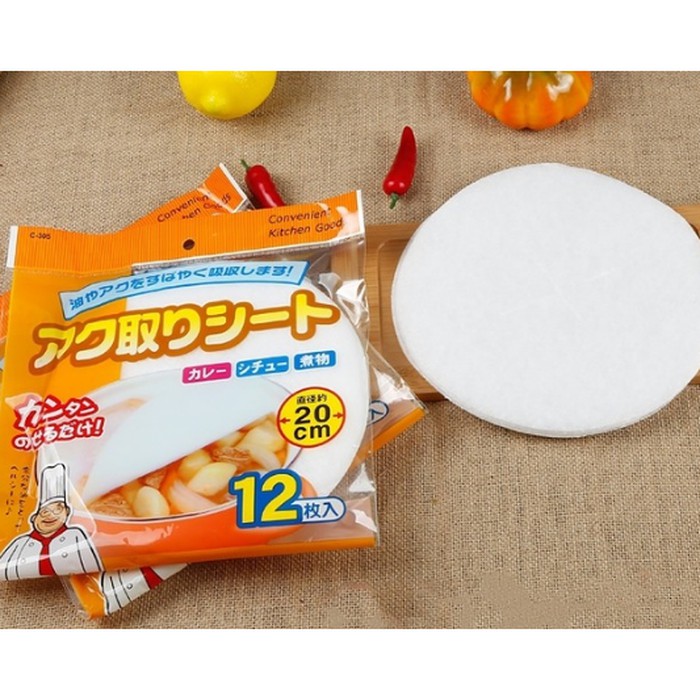 Dijual 12 pcs Oil Filter Paper Kertas Penyerap Minyak Dapur Masak Gorengan