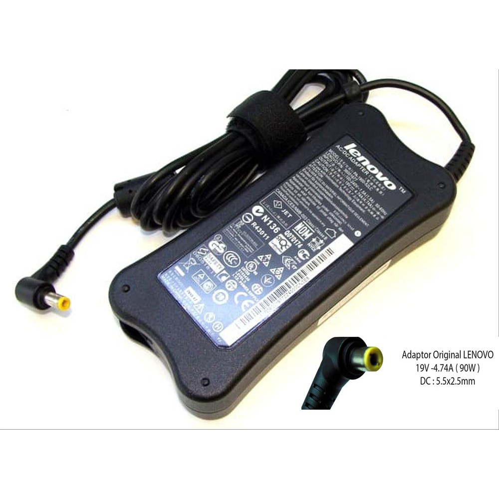 Lenovo Charger / Adaptor 19V 4.74A Jack 5.5 x 2.5mm Original