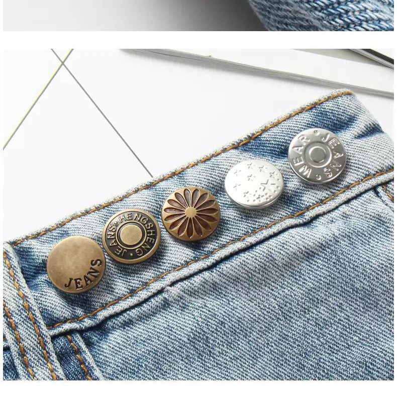 Kancing Ajaib Jeans Perfect Fit Magic Button Kancing Celana adjustable