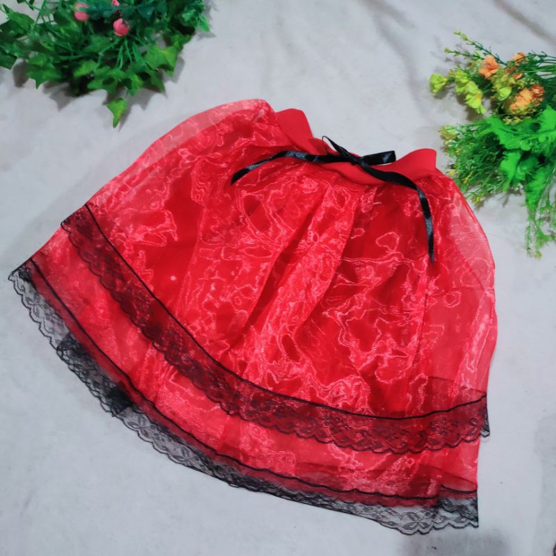 Rok Organza anak 2 3 4 tahun rok anak cewek perempuan rok pendek anak tutu ( rok organza anak )