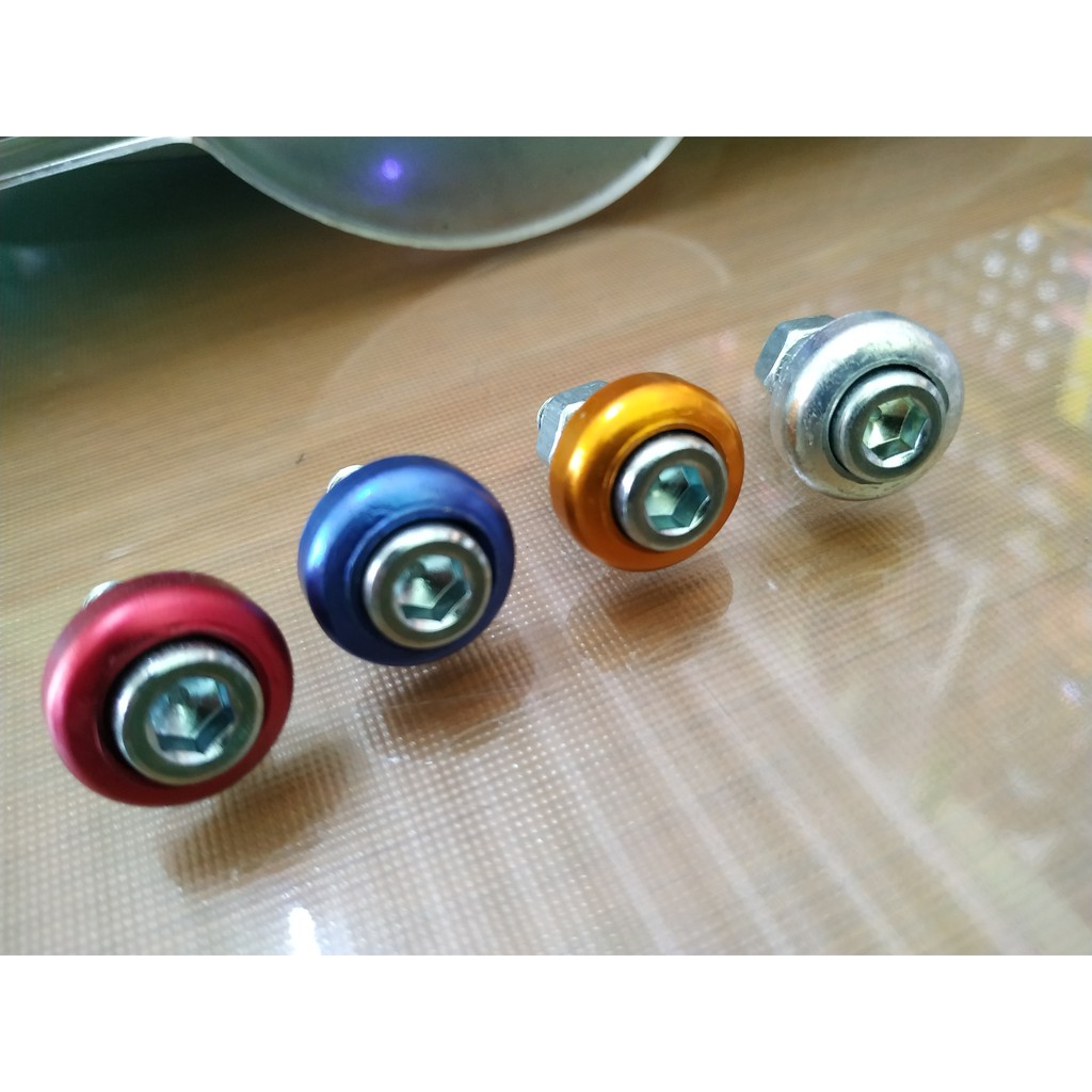 BAUT L VARIASI ukuran 10 dengan RING WARNA MERAH/SILVER/BIRU/EMAS.BAUT BODY/KNALPOT/SPAKBOARD