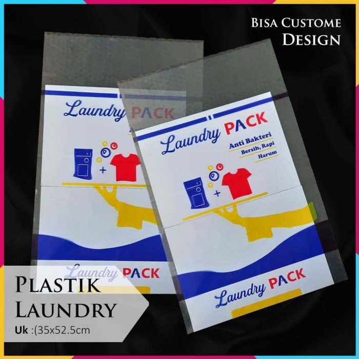 

Plastik Laundry / Laundry Bag 3Kg Uk. (35x52)cm BISA CUSTOME LOGO