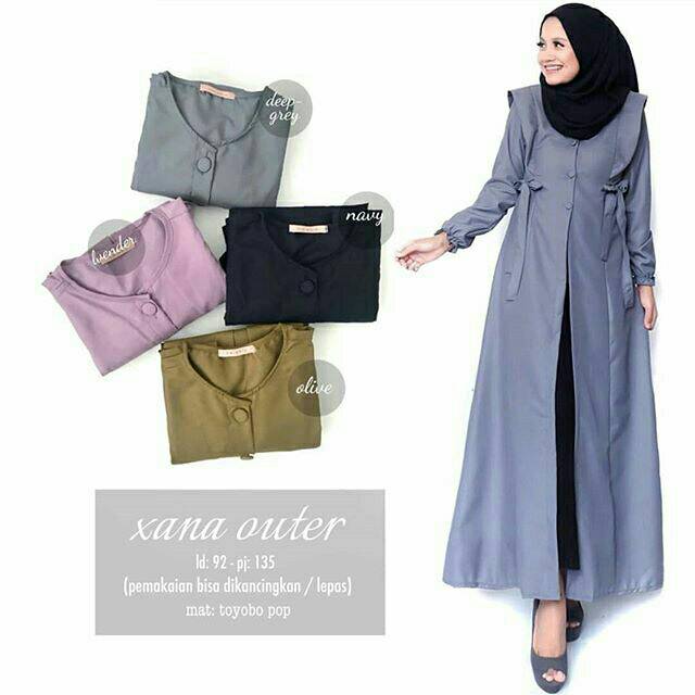 Xana Outer DRESS MUSLIM, baju wanita, baju gamis, dress, gamis, Baju gamis, fashion wanita