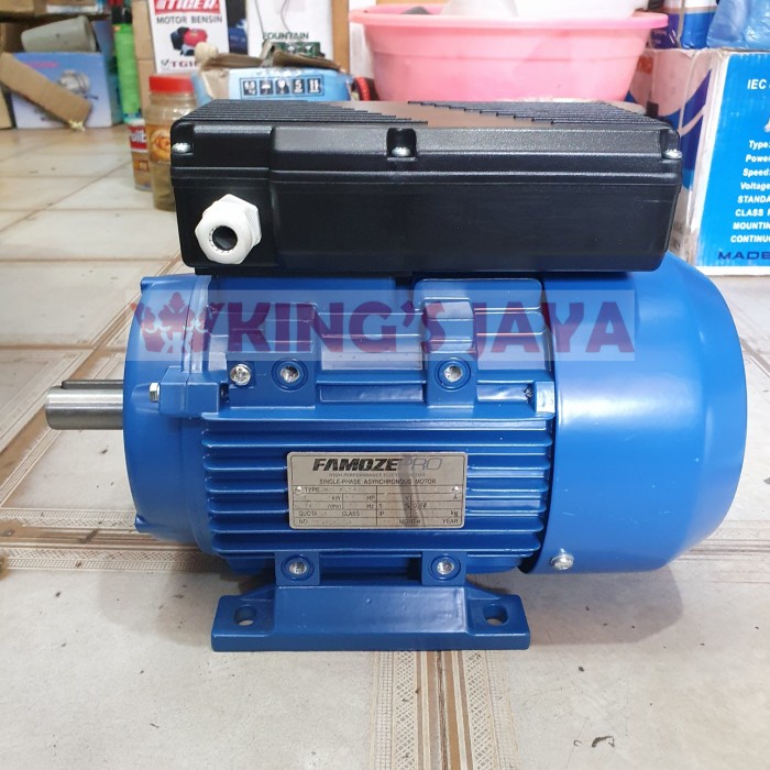 Dinamo Elektromotor 1.5 HP Putaran Lambat 1 phase FAMOZE PRO