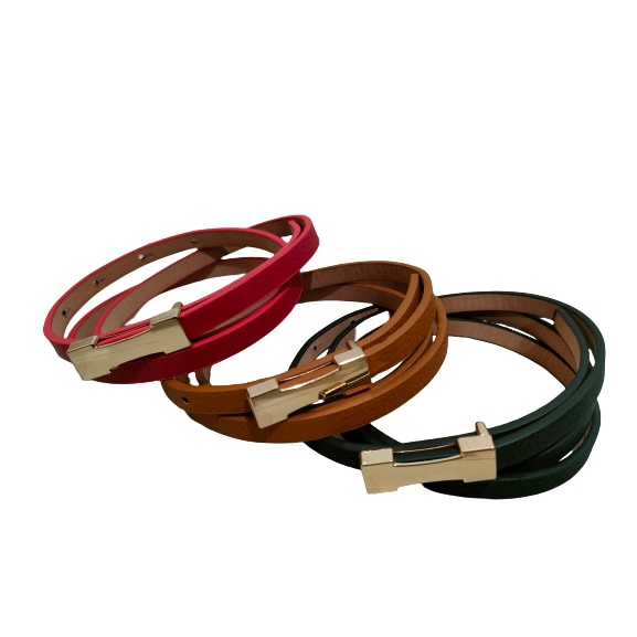 Ikat Pinggang Wanita Kepala Besi Kecil Belt Wanita Fashion gesper wanita Import Murah