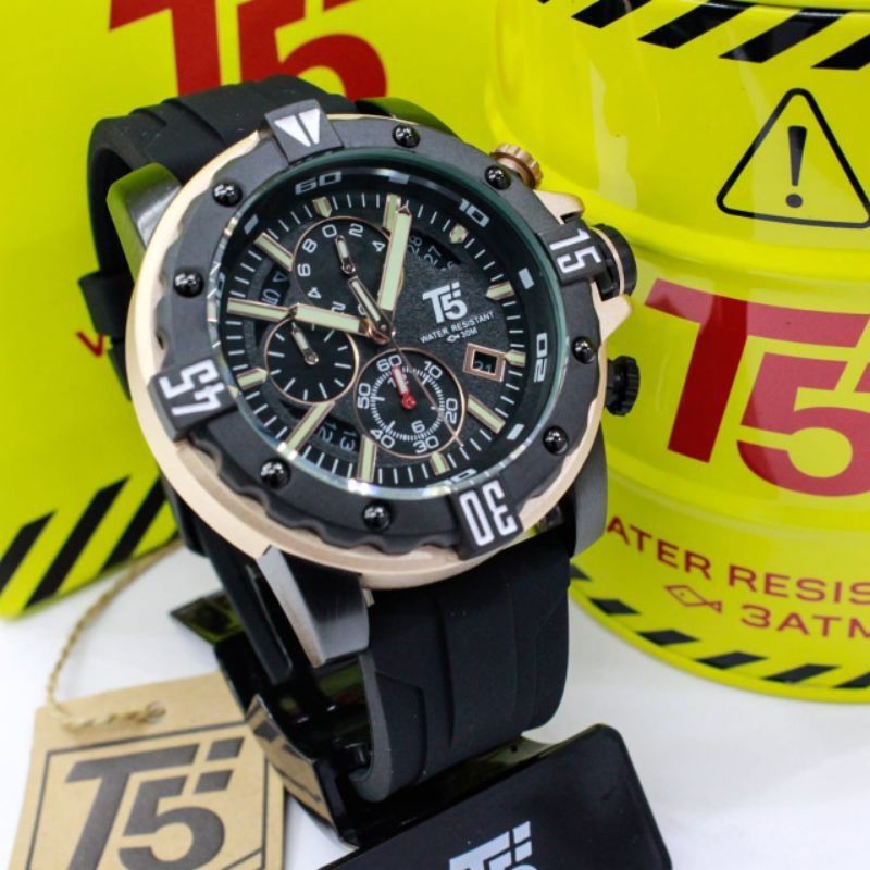 Jam T5 H 3757 Original chronograph free tin box